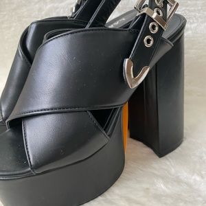 Lamoda Hype across Over Studded Platform Sandal